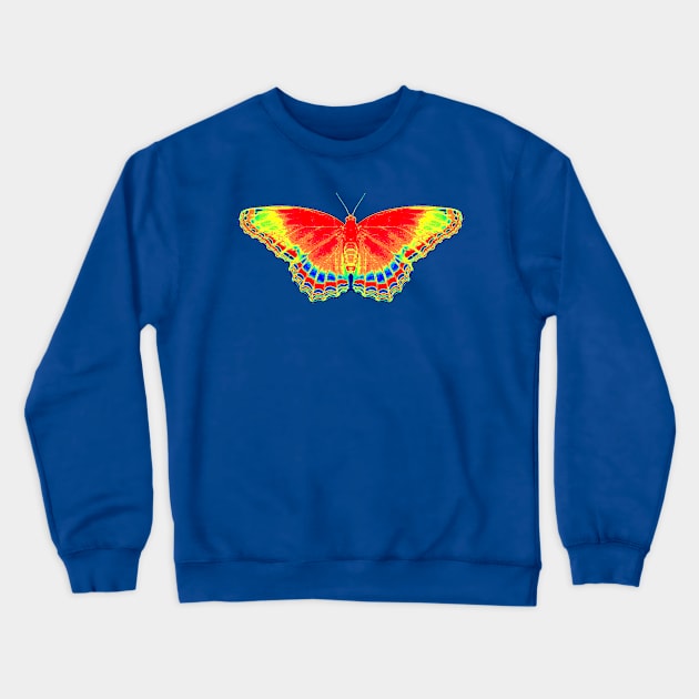 Colorful Butterfly - Red Crewneck Sweatshirt by JeanGregoryEvans1